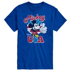 Men's - Disney - Mickey Mouse USA Flag Thumbs Up Short Sleeve Graphic T-Shirt - 1 of 4