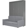 Streamdale Queen Size Murphy Bed Wall Bed with Cushion,Gray - 4 of 4