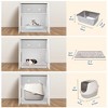 unipaws Tall Cat Litter Box Enclosure with Shelves - 4 of 4