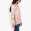 Anna-Kaci Women's Button Down Blouse with Animal Print and Ruffle Trim V-Neck Casual Top - 4 of 4