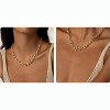 14K Gold Plated Chunky Necklace, Cross Heart Pendant Necklace Layered Herringbone Cuban Link Non Tarnish - 4 of 4