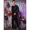 INSPIRE CHIC Men's Round Neck Long Sleeves Shining Disco Metallic T-Shirt - image 4 of 4