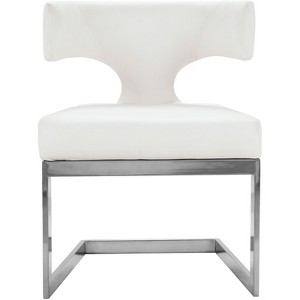 Meridian Furniture Alexandra White Vegan Leather Dining Chair - 1 of 4