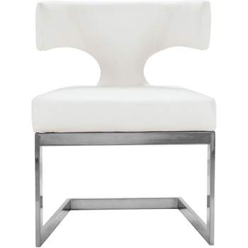 Meridian Furniture Alexandra White Vegan Leather Dining Chair