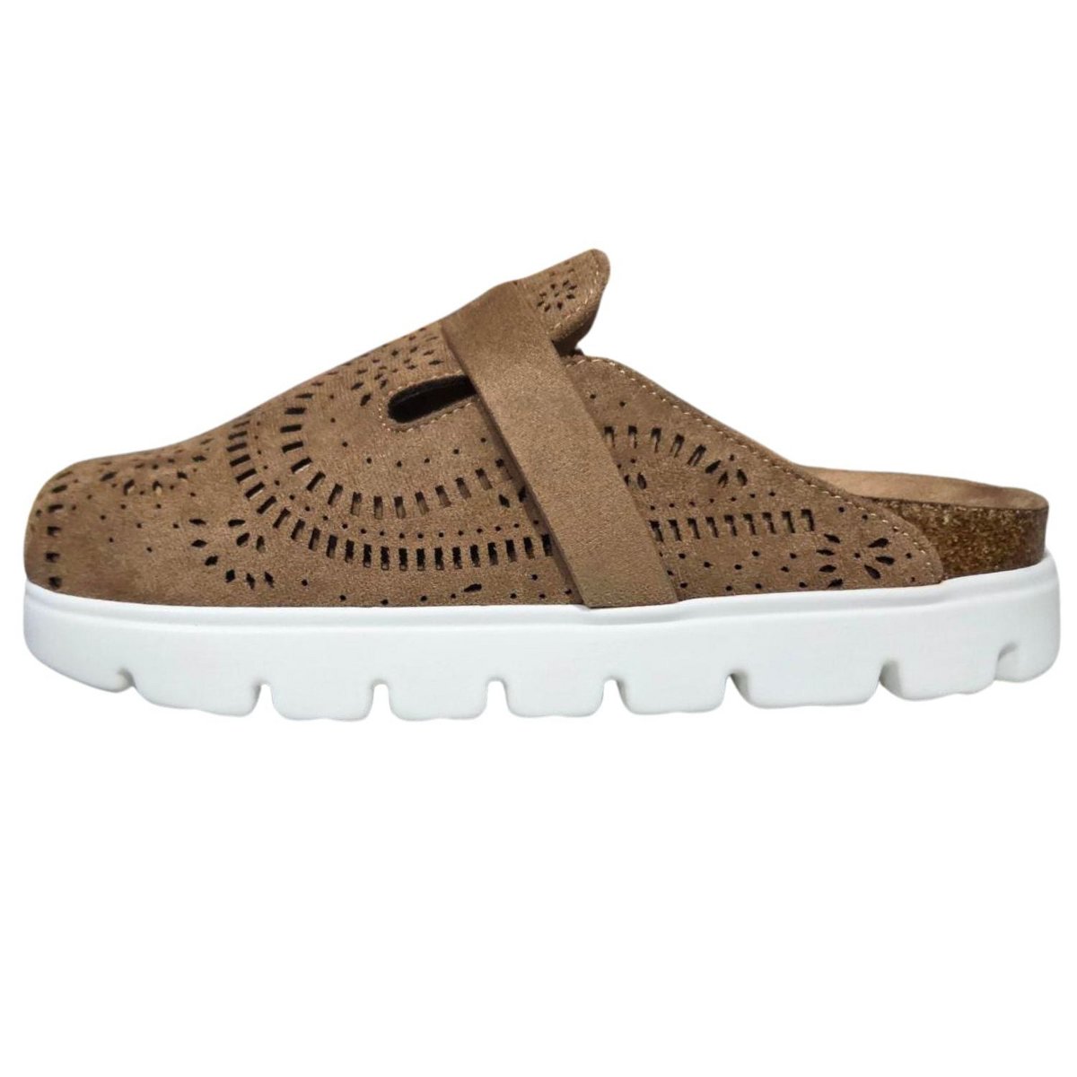 Женские сабо Very G Womens Lulu Dyecut Suede Mule Slip On Shoes, Tan (9) — фото 3