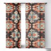 Emanuela Carratoni Boho Ikat Set of 2 Panel Blackout Window Curtain - Deny Designs - image 3 of 4