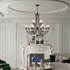 Maxax 32" 12-Light Black Iron Chandelier,Dimmable Adjustable Chain Ceiling Lighting for Sloped Ceilings, Living Room Dining Room - 2 of 4