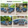 COWLOWN 7 Piece Grey Rattan Outdoor Patio Furniture Set, Rattan Sectional Sofa, Cushions for Versatile Outdoor Living - 2 of 4