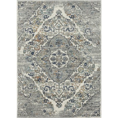 Luxe Weavers Distressed Floral Area Rug, Steel 8x10 : Target