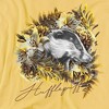 Harry Potter Hufflepuff Floral Badger Mascot Adult T-Shirt - 2 of 4