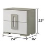 Olivia Contemporary Style 2-Drawer Night stand Made with Wood in White same asG150108652 (NJ inventory) - 2 of 4