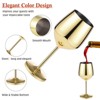 Itopfox Gold Stainless Steel Wine Glasses 18oz Unbreakable Stemware Shatterproof Metal Goblet for Champagne Cocktails Wedding Party Camping (2 Pack) - 3 of 4