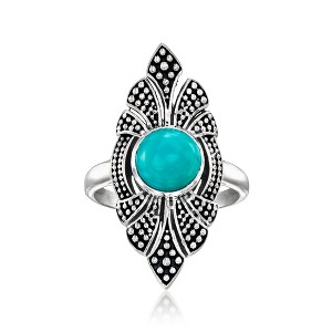 Ross-Simons Turquoise Marquise-Shaped Ring in Sterling Silver - 1 of 4