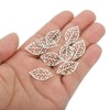 Unique Bargains Metal Bulk Hollow Leaf Pendants for Jewelry Making Bracelets 100 Pcs - 2 of 4