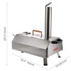 Pizza Oven Portable 12" Outdoor Wood Fired Pizza Oven with Built-in Thermometer,Silver Automatic Hexagon - 2 of 4