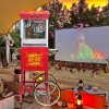 INFURNIC Popcorn Poppers Popcorn Machine with Cart 8 Oz Stainless Steel Kettle and Heated Warming Deck, Red, 26.97"*17.72"*53.86" - 3 of 4