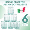 Amici Home Urchin Double Old Fashion Glasses - Set of 6, 12 Oz Hobnail Embossed Green Tumblers - Short Drinkware - Dishwasher Safe - Made in Italy - 2 of 4