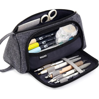 Paaaawaters Big Capacity Pencil Case Pouch Pen Case Simple Stationery Bag School College Office Organizer for Teens Girls Adults Student