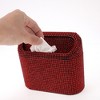 Unique Bargains Auto Car Trash Can Durable Car Door Trash Bin Red 1 Pc 6.3" Length 2.8" Width 5.5" Height ABS Rhinestone - 4 of 4
