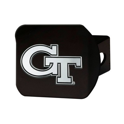 NCAA Georgia Tech Yellow Jackets Chrome Metal Hitch Cover - Black