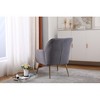 XIYUYEU Teddy Fabric Ergonomics Accent Chair, Living Room Chair With Gold Legs & Adjustable Legs - 4 of 4