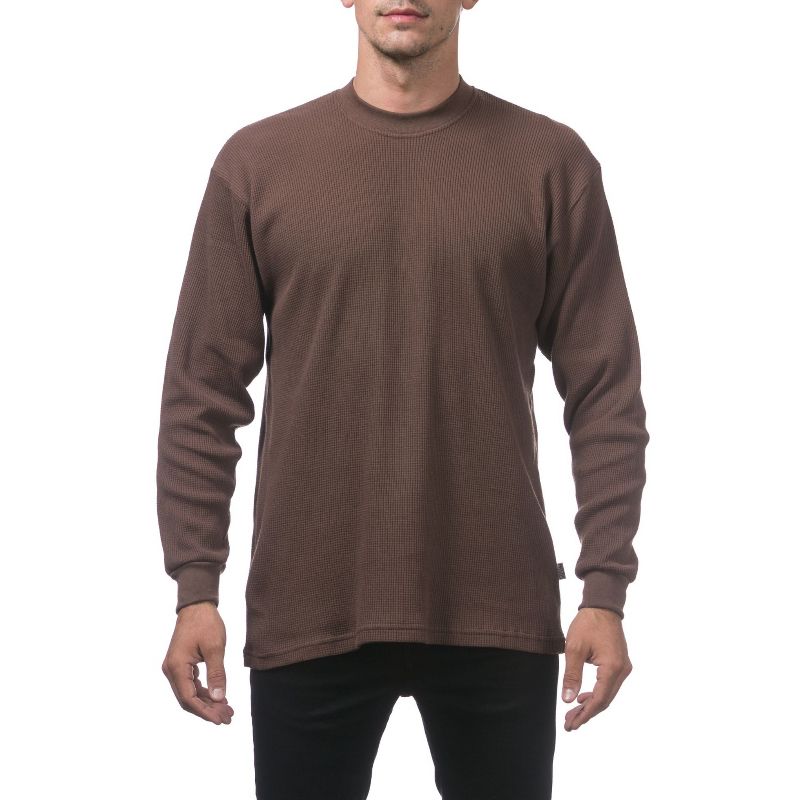 Pro Club Men's Heavyweight Cotton Long Sleeve Thermal BRN-S