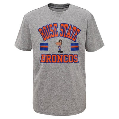 NCAA Boise State Broncos Boys' Short Sleeve Gray T-Shirt - L