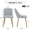 TackView Upholstered Dining Chairs, Fabric Kitchen Side Chair Set of 2, High Back Modern Accent Chair with Wood Leg - 2 of 4