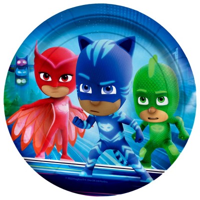 Treasures Gifted PJ Masks Plates 7in - PJ Masks Party Supplies - 24 Pack