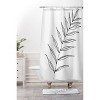 Kris Kivu Botanical Line Art Ink Leaf Bath Rug White - Deny Designs: Microfiber, Machine Washable, 1'9"x2'10" - 2 of 3