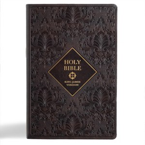 KJV Holy Bible, Giant Print with Cross-References, Dark Brown Leathertouch, Indexed - by  Holman Bible Publishers (Leather Bound) - 1 of 1