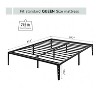 14 Inch Twin/Full/Queen Size Matte Black Metal Bed Frame No Box Spring Needed Easy Assembly Storage Space Under Beds - 2 of 4