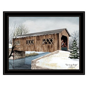 Gulches Series "The Kissing Bridge" in by Billy Jacobs 1 Piece Black Frame Print Modern Elegance Poster Art Print 21 in. x 1 in. - 1 of 4