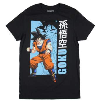 Dragon Ball Z Womens' Son Goku Character Design Kanji Graphic Print T-Shirt