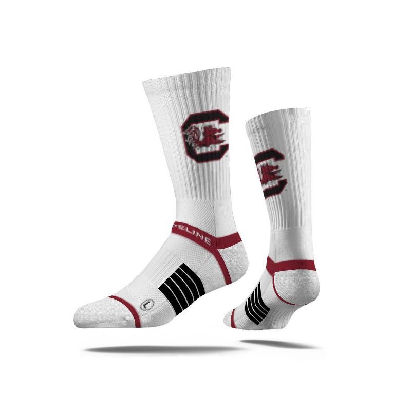 NCAA South Carolina Gamecocks Premium Knit Crew Socks - White, 1 of 5