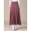 INSPIRE CHIC Women's High Waisted Solid Stretch Comfy Stylish Flowy Flare Casual Maxi Skirts - 4 of 4