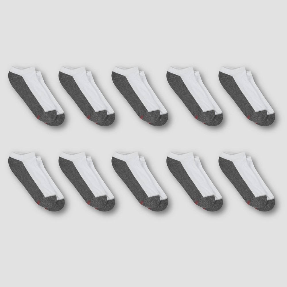 Men's Hanes Premium 10Pk White No Show Socks