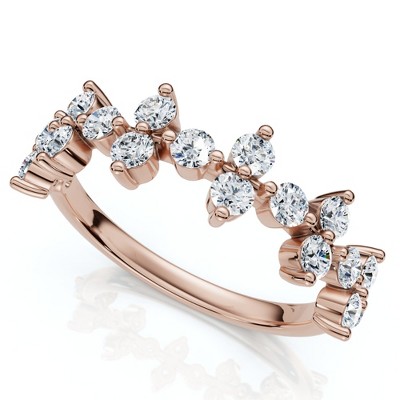 Pompeii3 1/2Ct Round Diamond Wedding Ring Stackable Wedding Band 14k Gold Lab Created