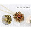 Anna-Kaci Crystal Rhinestone Bridal Flower Wreath Fashion Style Brooch Pin Necklace for Weddings Christmas - 3 of 4