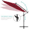 Best Choice Products 10ft Solar LED Offset Hanging Outdoor Market Patio Umbrella w/ Adjustable Tilt - 4 of 4