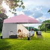 Tangkula 14 X 9.2 FT Pop up Canopy Tent w/ 2 Convertible Sidewalls to Awning & Stakes - 4 of 4