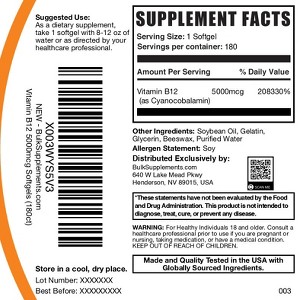 BulkSupplements Vitamin B12 Softgels - 1 of 4