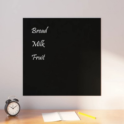 vidaXL Wall-mounted Magnetic Board Black 23.6"x23.6"Â Tempered Glass