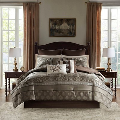 16Pcs Comforter Set, Solid Bedding Set, Microfiber Bed Comforter