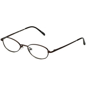 Flex Collection by Vivid FL-76 Designer Blue Light FIlter Reading Glasses in Brown 46mm +2.50 | Ladies | Oval Shape | Small Fit - 1 of 4