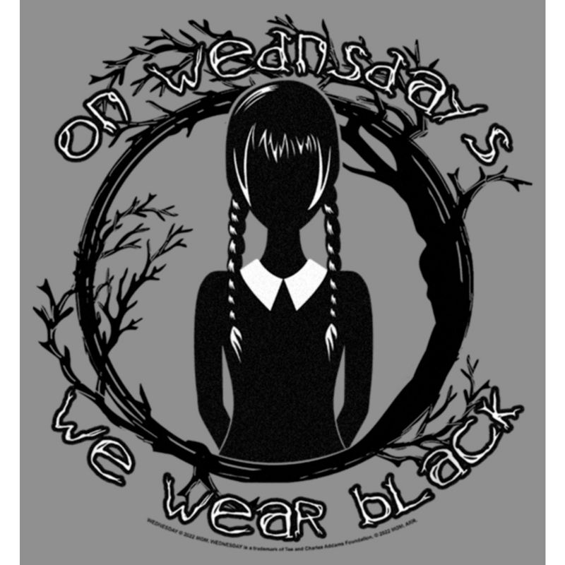Women's Wednesday On Wednesdays We Wear Black Racerback Tank Top, 2 of 5