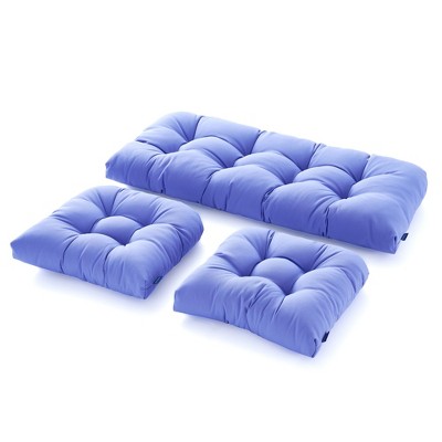 Outdoor Chair Cushions,3 Piece Loveseat Outdoor Cushions Set,Tufted/Wicker Patio Cushion for Patio Furniture All Weather,44"x19"x5"