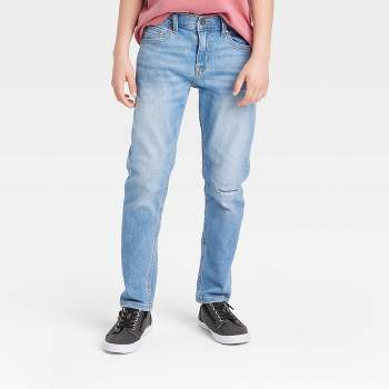 Boys' Stretch Skinny Fit Jeans - Cat & Jack™ Medium Blue 10 Husky : Target