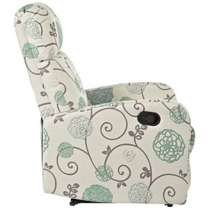 TinyHomie Modern Recliner Manual Recliner Home Theater Manual Recliner Chair with Adjustable Backrest for Living Room BeigeBlue - 1 of 4