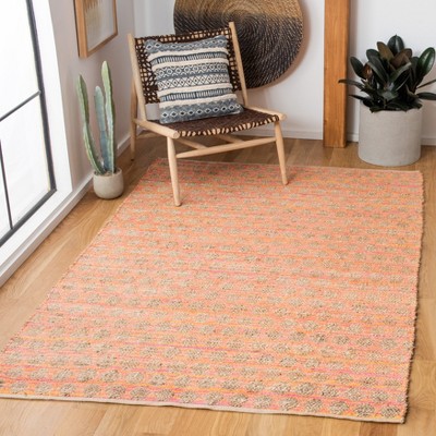Cape Cod 5' x 8' Orange and Natural Cotton Area Rug
